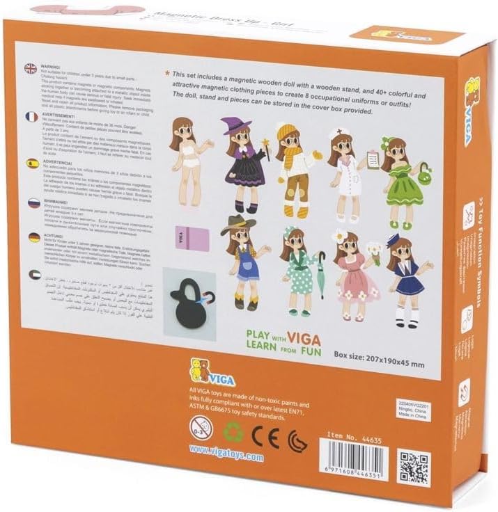 Viga Magnetic Dress Up - Girl - Image 3